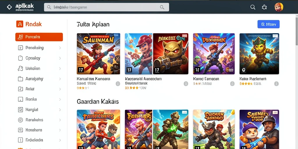 Screenshot menunjukkan karakter utama dalam aksi petualangan.