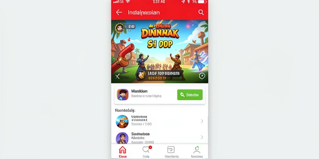 Tampilan awal aplikasi FAV77 yang menarik.
