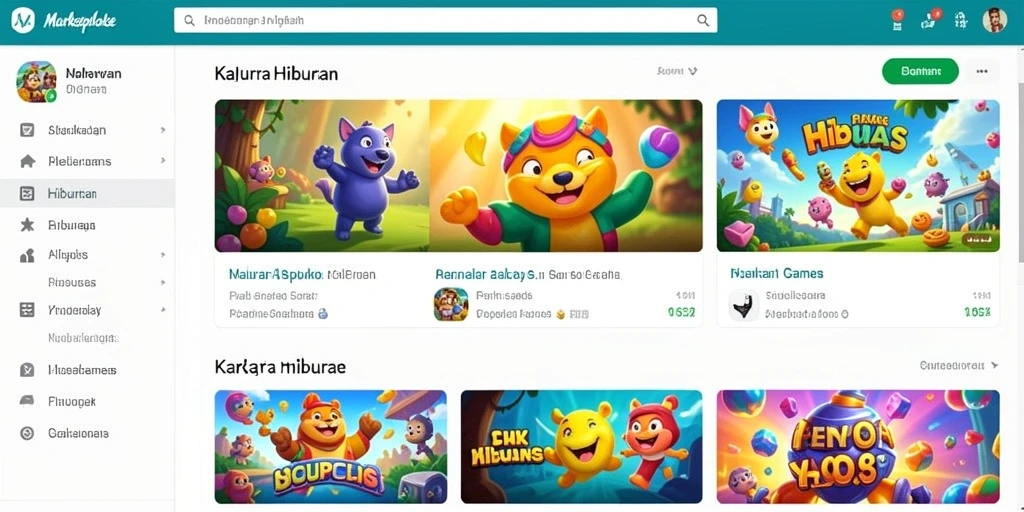 Tampilan menu utama yang menarik dan mudah dinavigasi.
