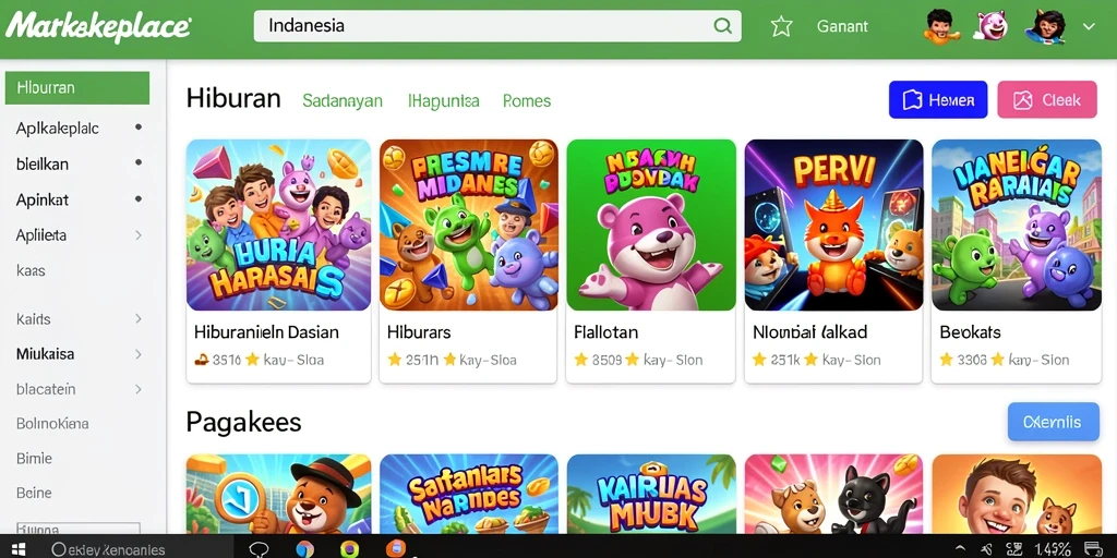Tampilan antarmuka utama yang intuitif dan menarik.