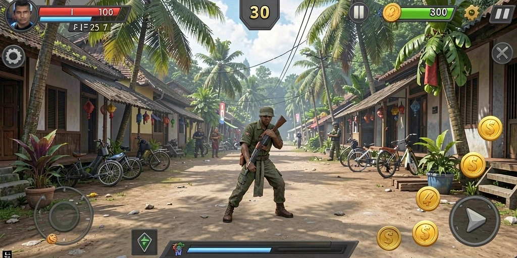 Tampilan permainan yang penuh warna dan menarik.